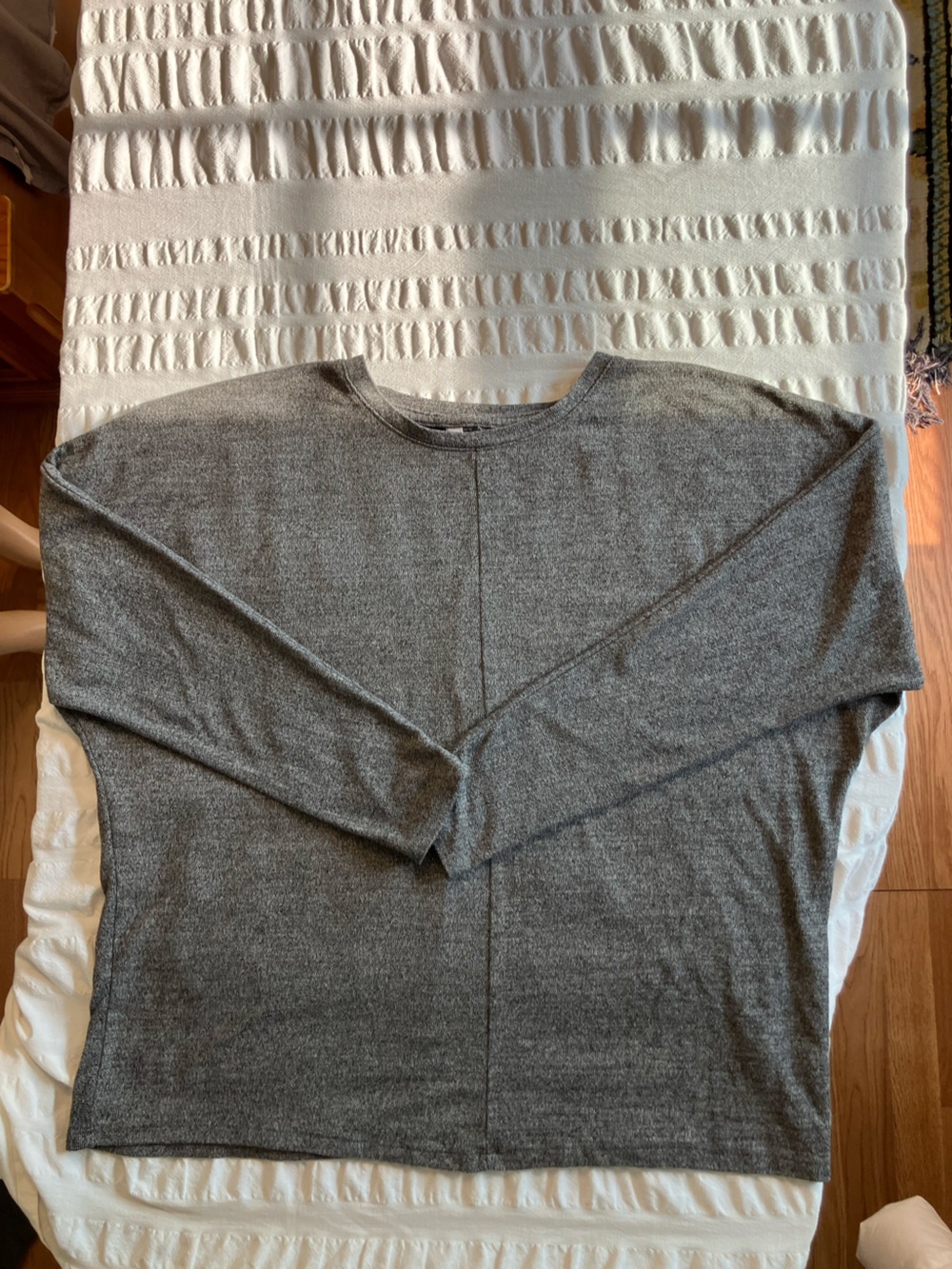 Time and Tru Gray Marled Crewneck Top